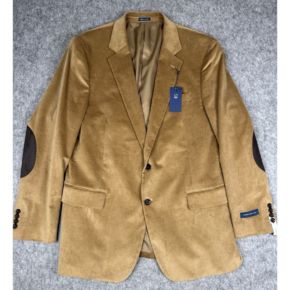 Stafford Mens 48R Corduroy Sports Coat Blazer Jacket Elbow Patches $168 MSRP